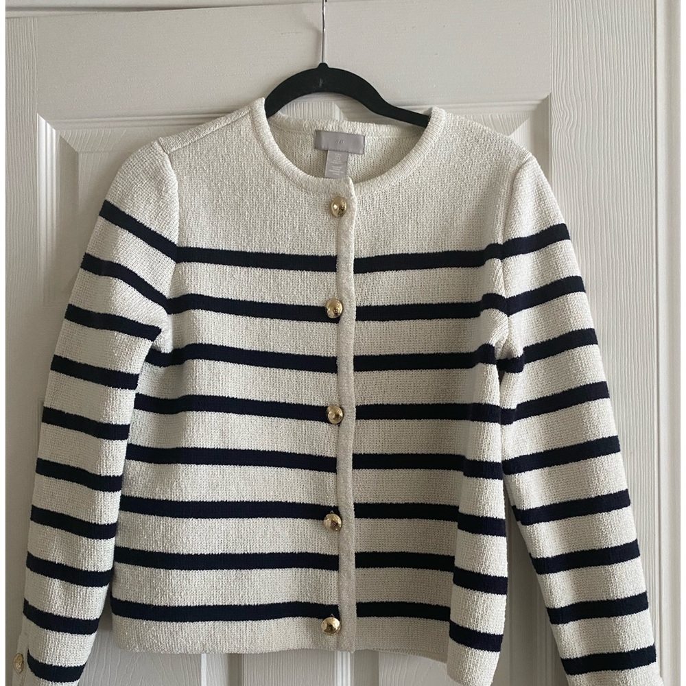 H&M Striped Sweater - Black and White